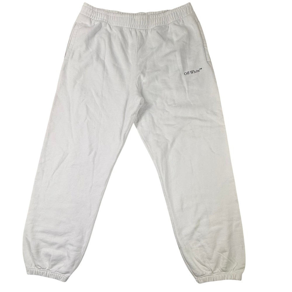 Off-White Caravaggio Arrows Graphic Sweatpants White Mens Streetwear Joggers - Picture 2 of 15